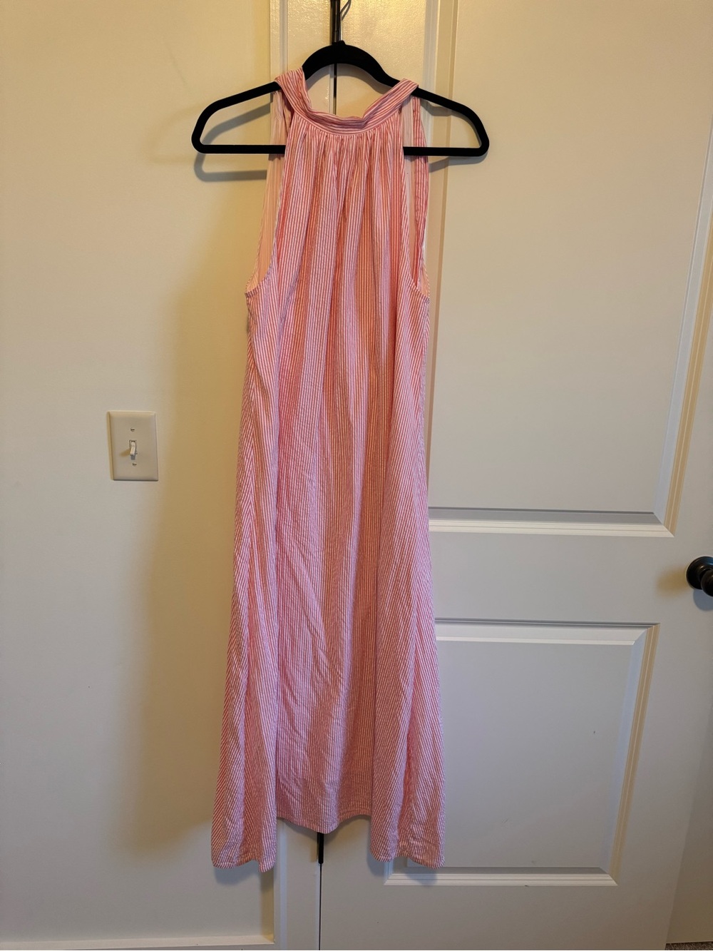 Poplin Stripe 100% Cotton Maxi Dress